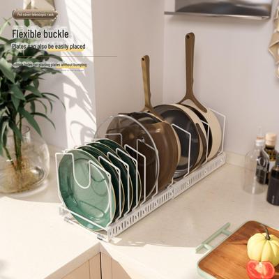 Mehrschichtiger, verstellbarer, ausziehbarer Topfständer – vielseitiger Organizer für Schreibtisch und Küchendeckel
