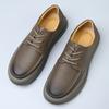 Fashion Luxury Casual Leather Men Business Overalls Shoes Fashion Outdoor Designer Thick Sole Walking Shoes New Men Oxford Casual Shoes