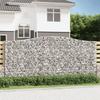 VidaXL Arched Gabion Basket 400x30x180-200 Cm Galvanized Iron 153409