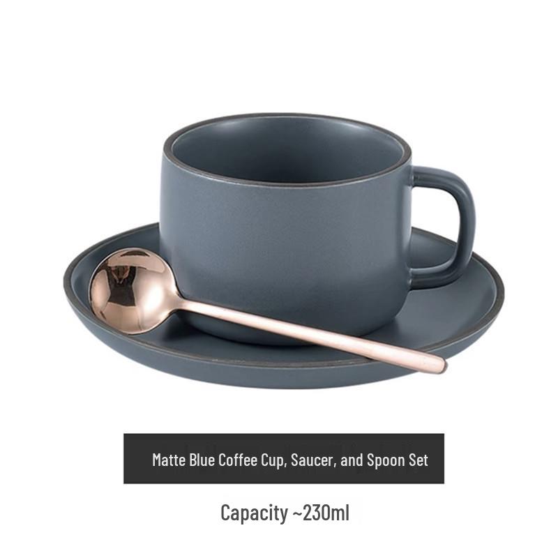 Элегантная европейская керамическая чашка для латте-арта с подносом - Распродажа с небольшими дефектами