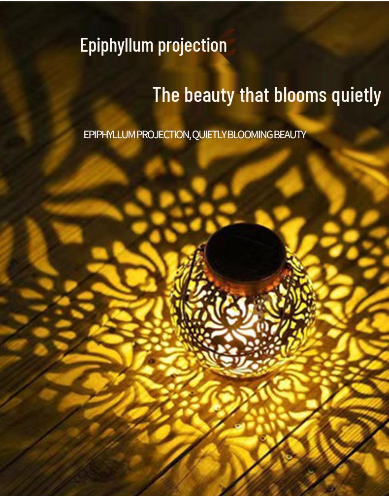 Epiphyllum Solar Iron Art Projection Light – Outdoor Garden LED Atmosphere Lighting