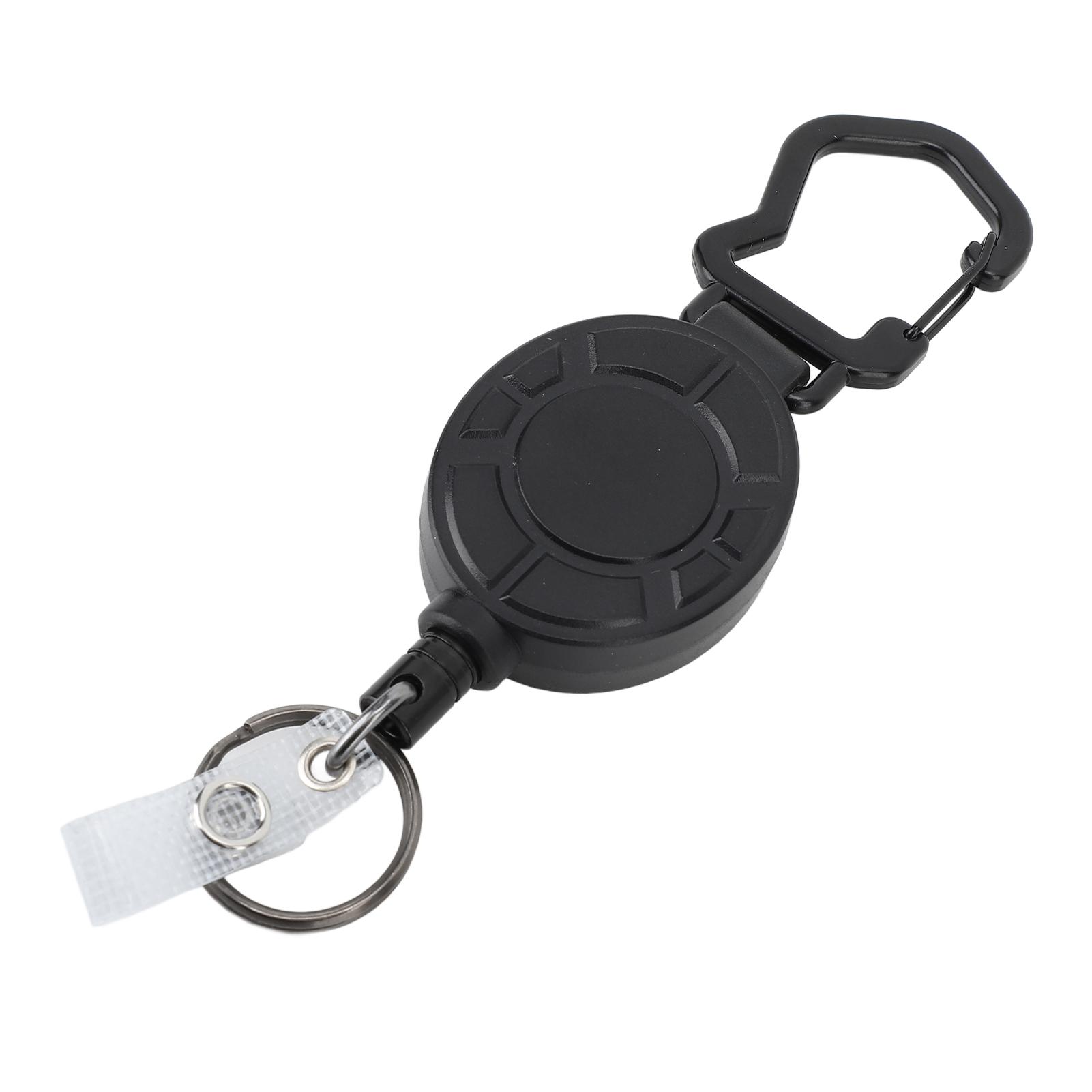 Выдвижной брелок для ключей Сверхпрочный 80 см Стальной трос Магнитный выдвижной держатель для ID-карты