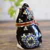 Stylish Kutani Ware Right-Handed Maneki Neko Figurine from Waza No Kura, Black, Perfect for Opening Ceremonies, Housewarmings, Birthdays, and Gifts