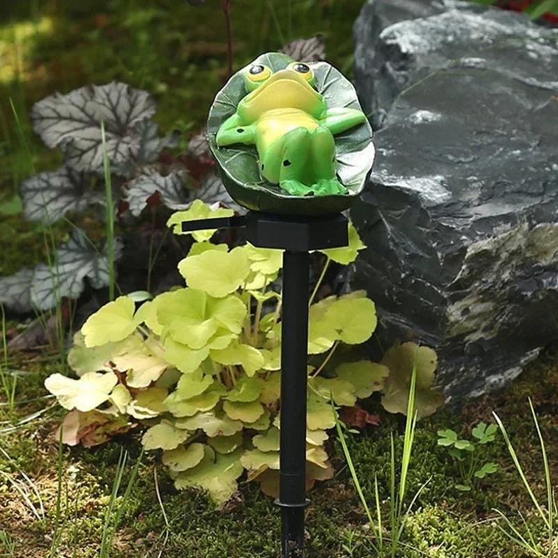 Solarleuchte Außen Wasserdicht Frosch Harzlampe Erdspieß Außen Dekorative Lichter Geeignet Für Garten Höfe Parks