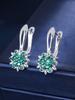 Vintage Elegant 3D Flower Huggie Earrings For Women Versatile Office Wear Exquisite Jewelry Gift