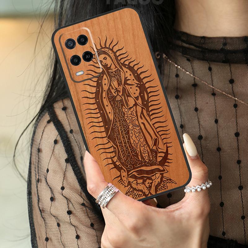 Buddha Jesus Guadalupe Holz Hülle Für Oppo A78 A98 A18 A38 A58 A60 A80 A40 A96 A76 A16 A94 A74 A54 A15 A17 A57 A77 A5 Pro