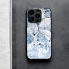 White Swan Illustration Phone Case For IPhone 17 Air 16 E Pro Max 15 14 13 Mini 12 Pro 11 Max Plus Black Glass Cover
