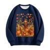 Women's Vintage Pumpkin Crewneck Sweatshirt Fall Long Sleeve Top