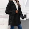 2024 Autumn/Winter Women's Mid-Length Plush Hooded Coat - European & American Style