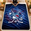 Flannel BlanketNew York Rangers Warm Soft Throw Blanket for Indoor Sofa Bed Living Room Use