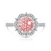 Copper Bright Millennium Cut High Carbon Diamond Plum Blossom Crown Ring Ladies Glamour Jewelry
