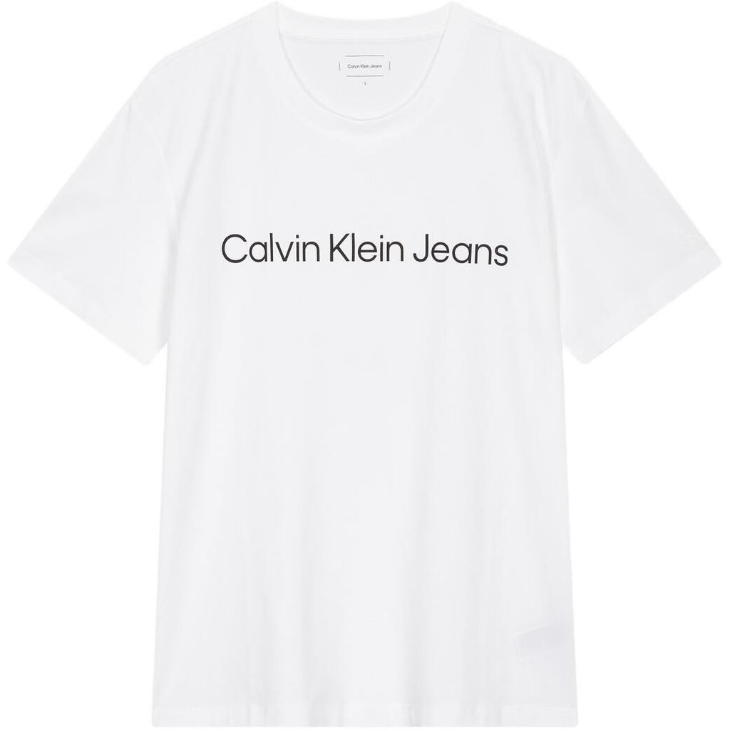 Calvin Klein Jeans Comfortable Casual Round Neck Short Sleeve T-Shirt Men Tops Bright-White J326954-YAF
