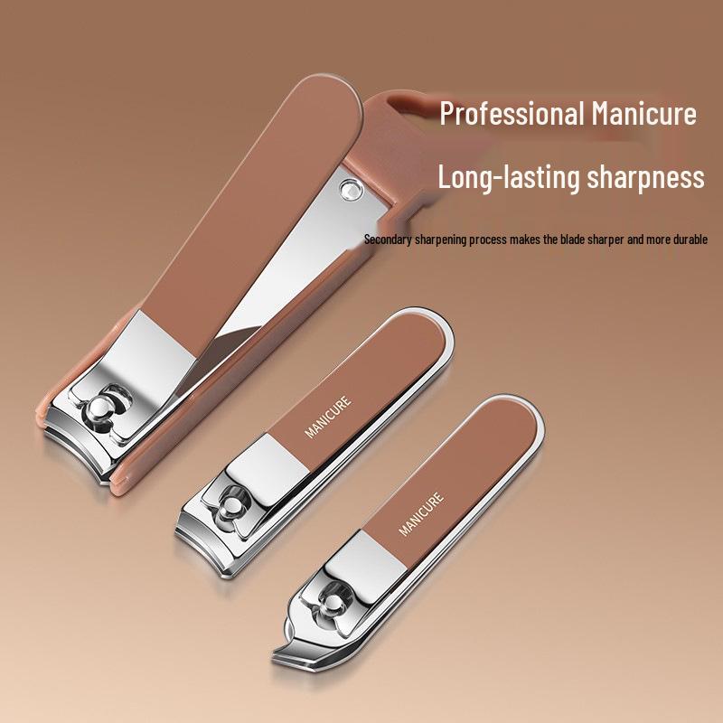 Portable Anti-Splash Manicure Set: 6-8 Piece Handheld Nail Clippers & Tools