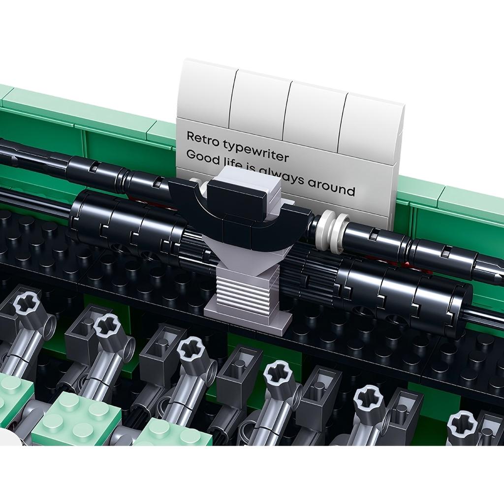Retro Mini Mechanical Printer, Building Blocks Toy, Diy Assembly Printer Model, Children'S Educational Gift Decoration Ornaments