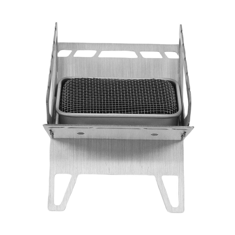 Stainless Steel Mini Folding Stove Incense Burner Holder Charcoal Aromatherapy Stove Outdoor Camping Hiking Picnic Accessories