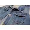 Femei denim jachetă fără mâneci Slim Fit jachetă scurtă vestă jachetă denim fără mâneci vestă blugi bluză bluză casual topuri