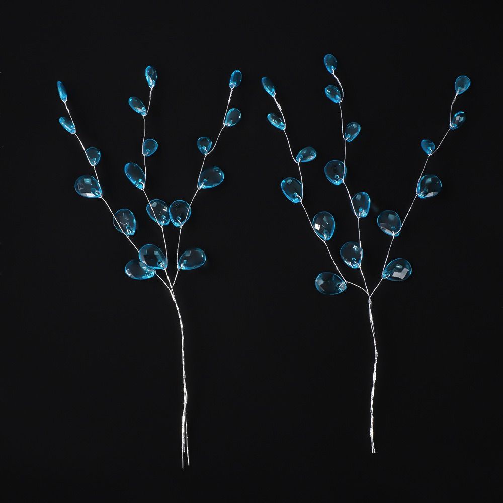 50 STÜCKE Basteldekoration Kristallknospenzweige Brauttiara Kristallblume Künstlicher Strauß Weiß