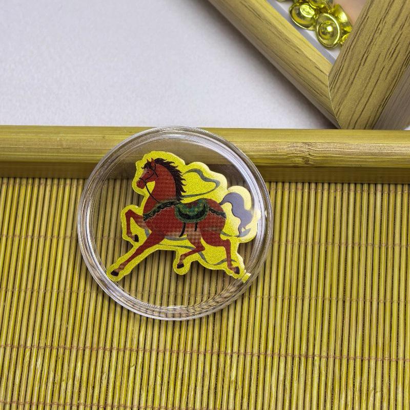 Year of the Horse 999 Pure Gold Cartoon Phone Sticker Series with Adhesive