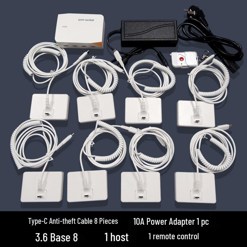 Multi-Channel Anti-Theft Display Stand with One-to-Eight Alarm for Mobile Phones