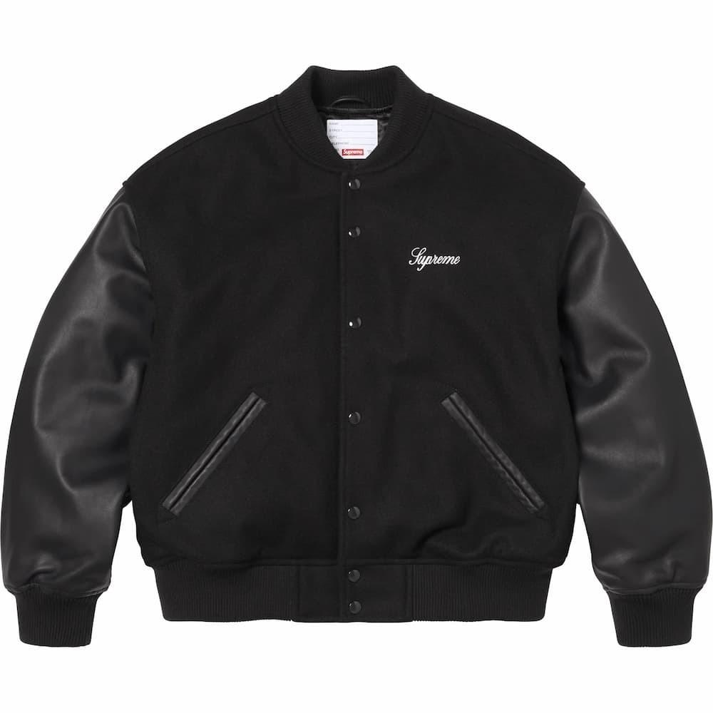 Supreme Cross Varsity Jacket Black M