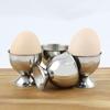 4Pcs Stainless Steel Egg Cups Egg Holders Egg Tray Kitchen Gadgets Tools for Hard Boiled Eggs, Silver