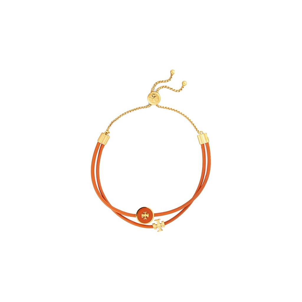 Tory Burch Metall Doppel T Logo Lederarmband Damenarmband Orange 61683-700