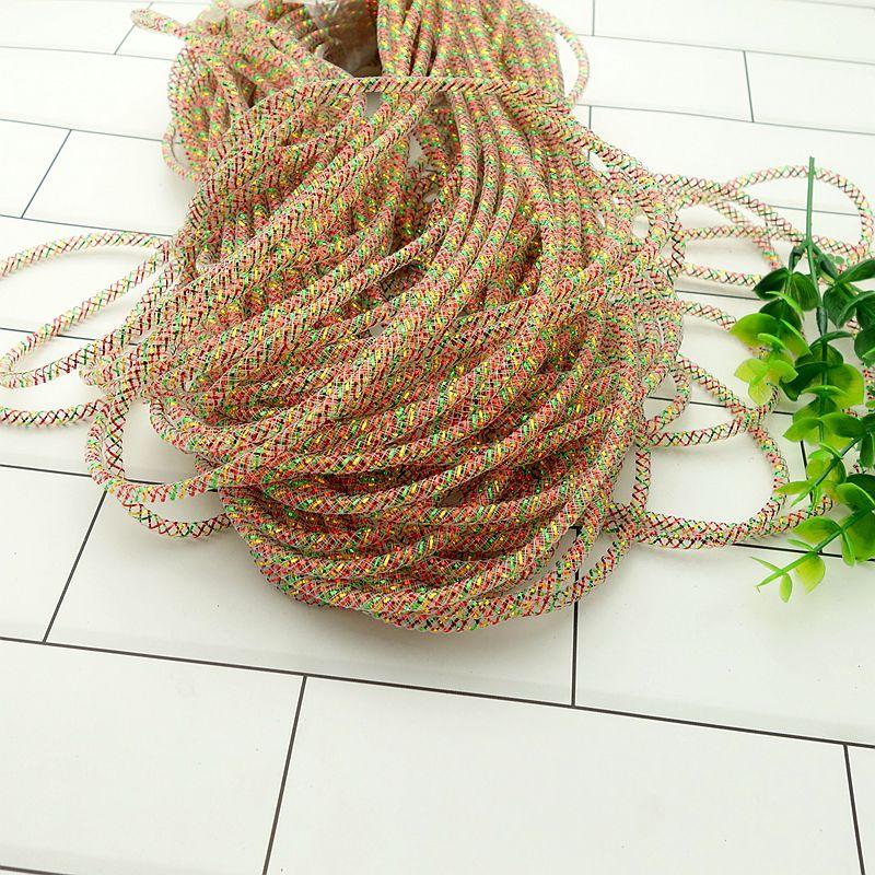 10M Farbiger Netzschlauch Seil 4/8Mm Netzschlauch Krinoline Schlauch Hochzeitskleid Rock Kleidung Netz DIY Armband Schmuckherstellung Geschenk