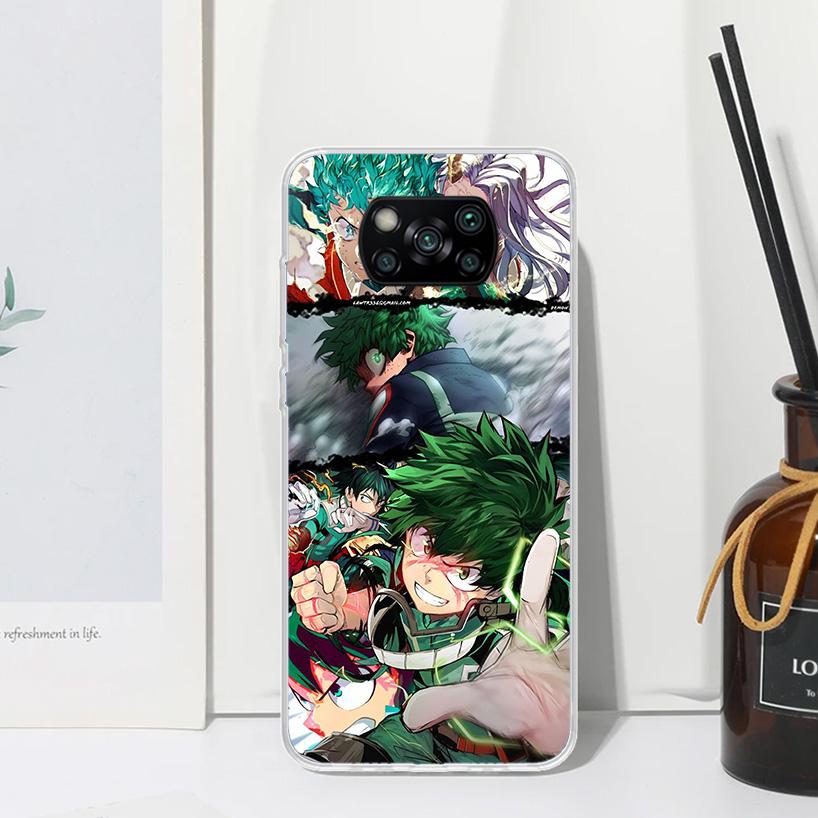 My Hero Izuku Deku Phone Case For Xiaomi Poco X7 X6 X5 M7 M8 Pro F7 Ultra Redmi 15C 15 13C 13 12C 12 10 10C 10A Art Fundas Poco