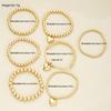 7Pcs/Set Heart Pendant Beaded Bracelets For Women Vintage Chunky CCB Gold Color Bracelets Set New Female Daily Wear Jewelry 2026
