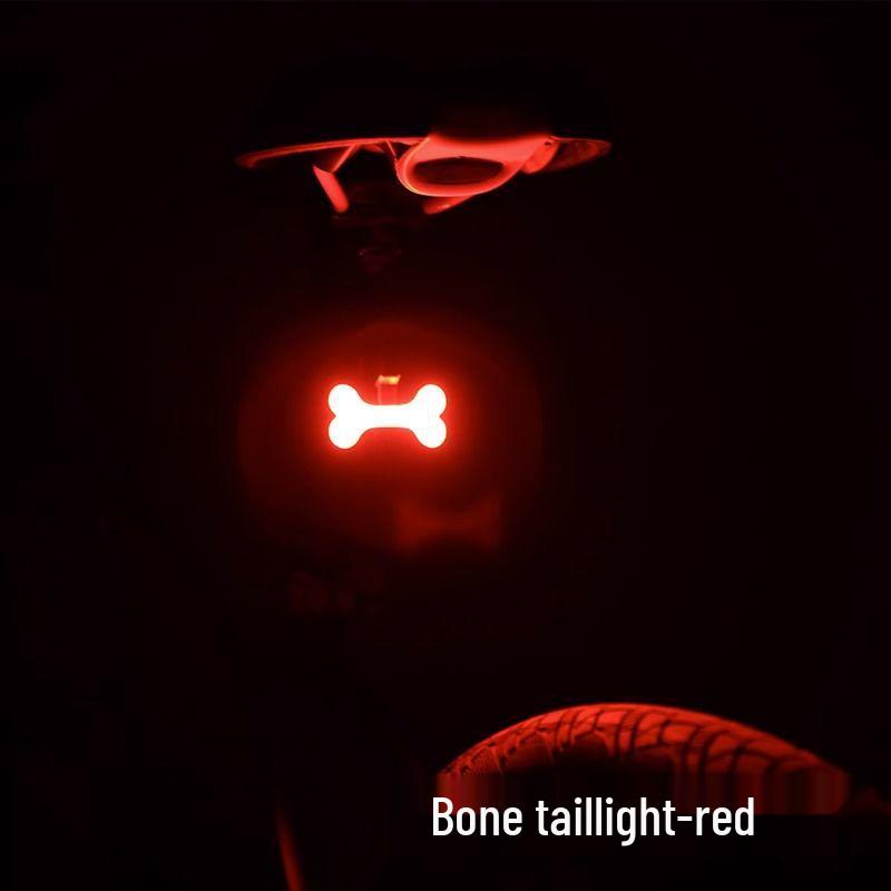 Mountainbike Achterlicht - LED Veiligheidsachterlicht voor Nachtrijden met Vloeiend Meteooreffect