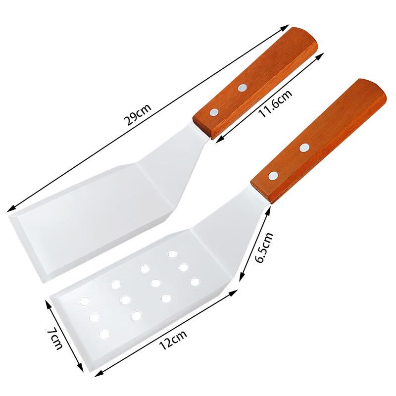 GOWKE Wooden Handle Stainless Steel Spatula
