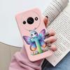 Handyhülle für Xiaomi Redmi A3 4G A3x Rosa Buchstabe Blume Schmetterling Stoßfest Weiches Silikon Cover Kameraschutz TPU Fundas