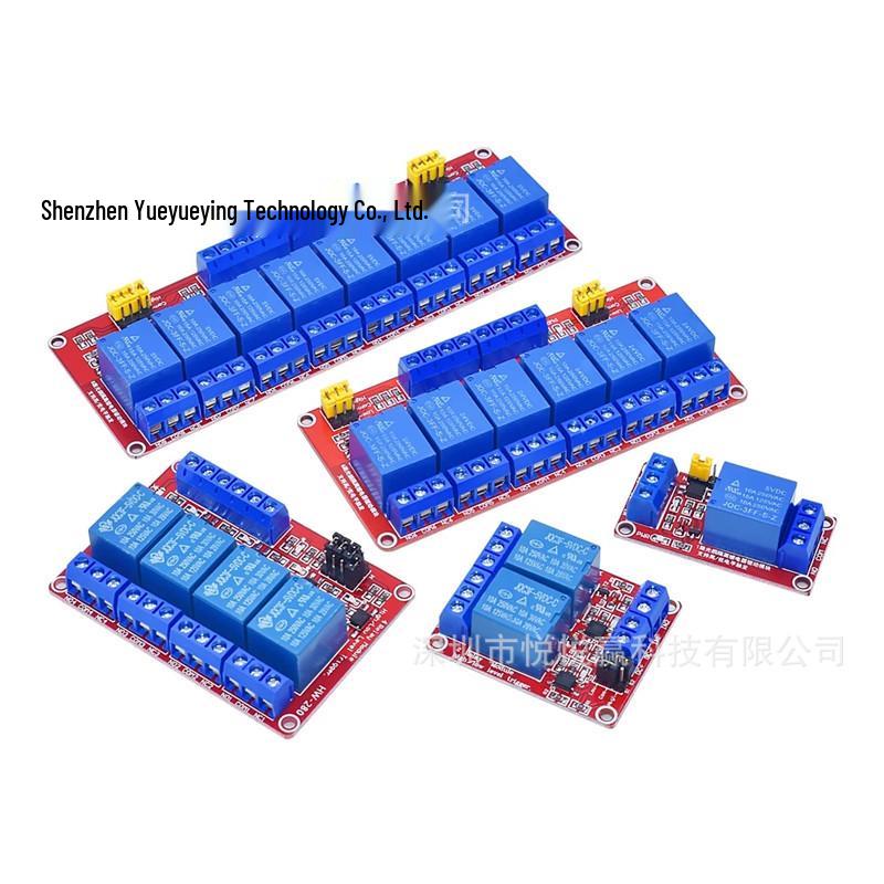 Multi-Channel Relay Module: 5V/12V/24V Optocoupler Isolation, High/Low Level Trigger, Microcontroller Compatible