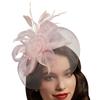 New popular mesh top hat European and American bride feather head flower mesh hair accessories horse racing festival top hat headdress