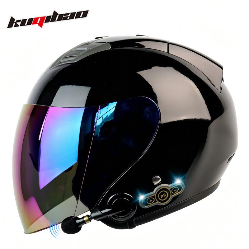 Cool Ride Bao Lightweight Bluetooth Motorcycle Helmet with Double Visor, 3C Certification, Long Battery Life, and Excellent Sound Quality