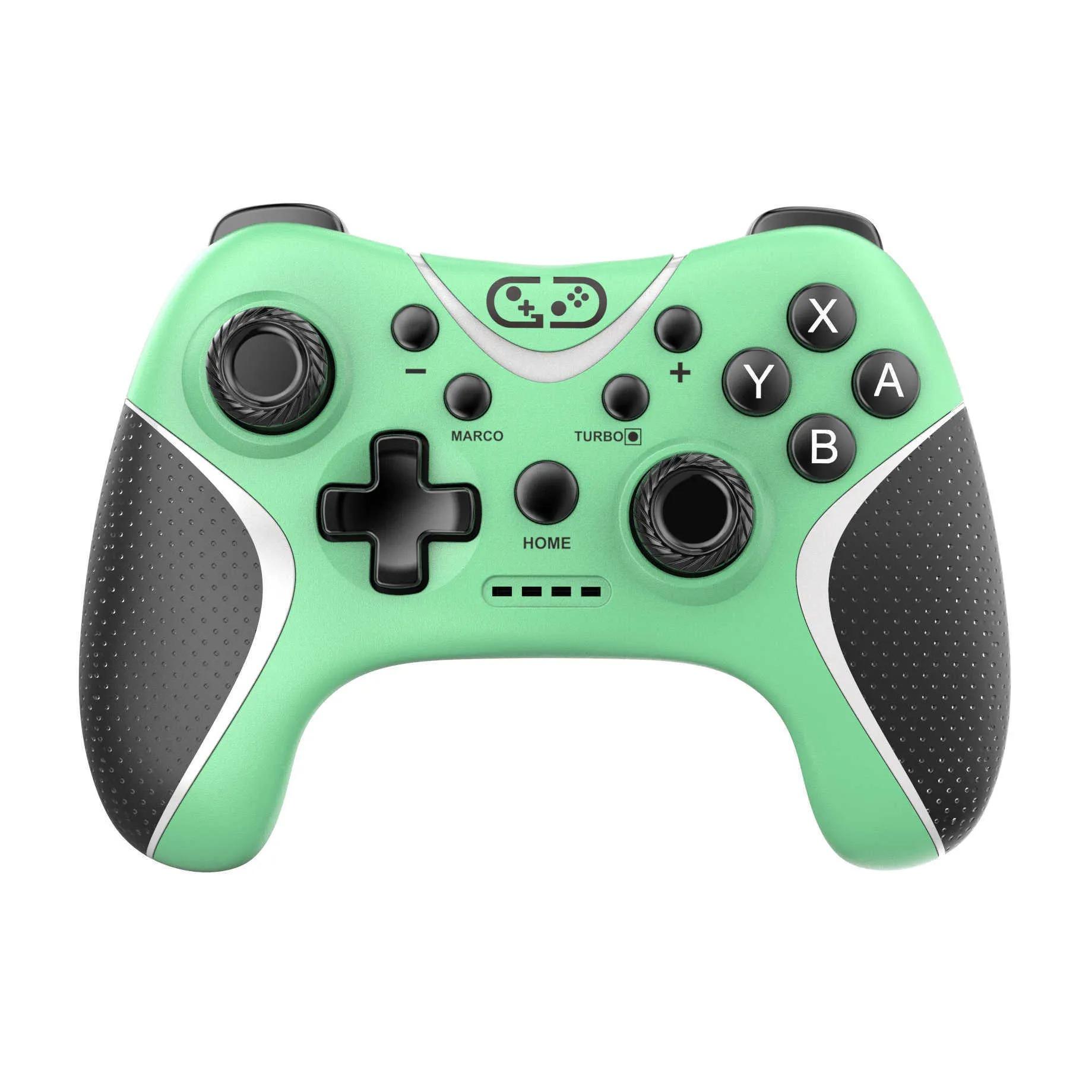 

Беспроводной игровой контроллер, геймпад STK-7038 BT с шестью осями для Nintendo Switch/Android/TV 15.7*10.8*5.5cm зелёный