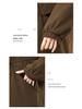 Women's 2024 Mid-Length Hooded Cotton Parka - Fleece-Lined, Solid Color, Casual Loose Fit, Winter Coat
