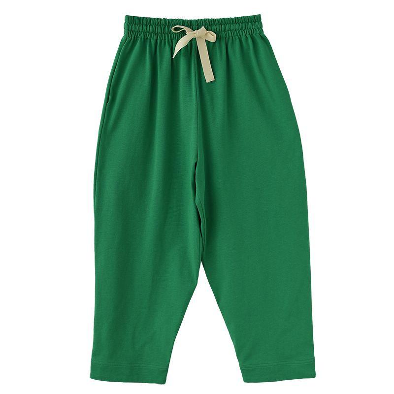 

Fashionable Cotton Tapered Casual Ankle-Length Pants BV Green S