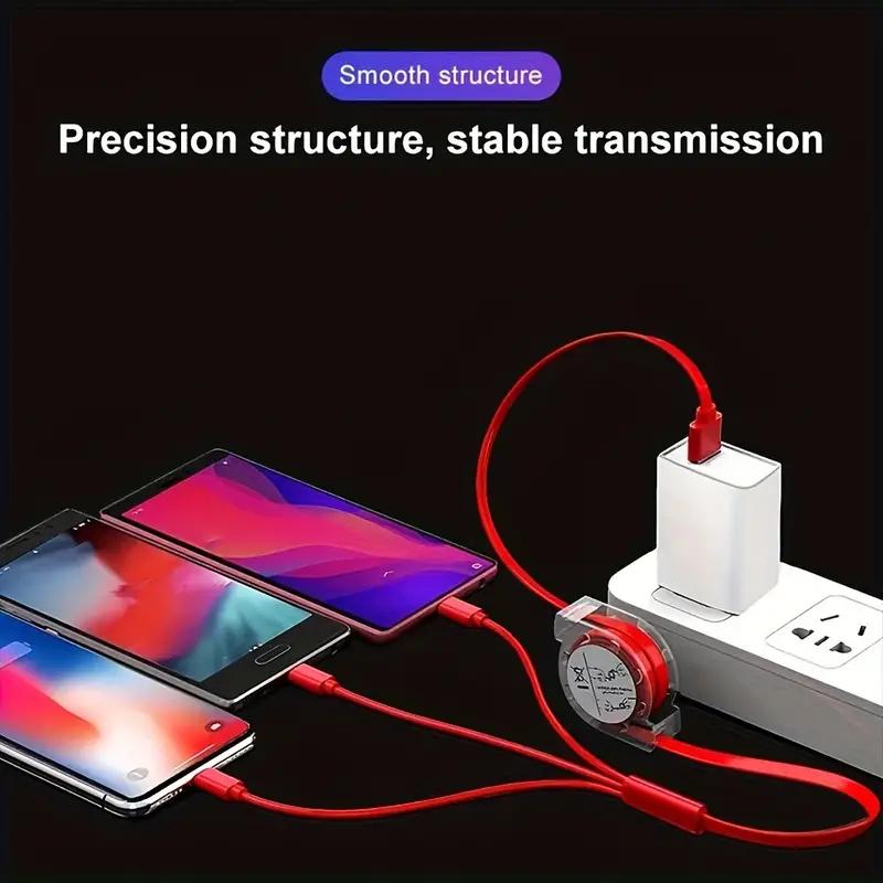 3 In 1 USB Cable For Lightning Type C Micro USB Fast Charging Cable For iPhone Android Phones Quick Charge