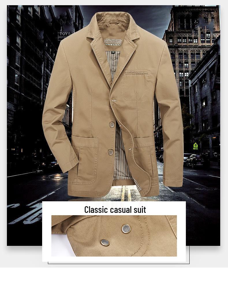 Men's Plus Size Cotton Blazer, Spring/Autumn Style, Casual Suit Jacket 817#