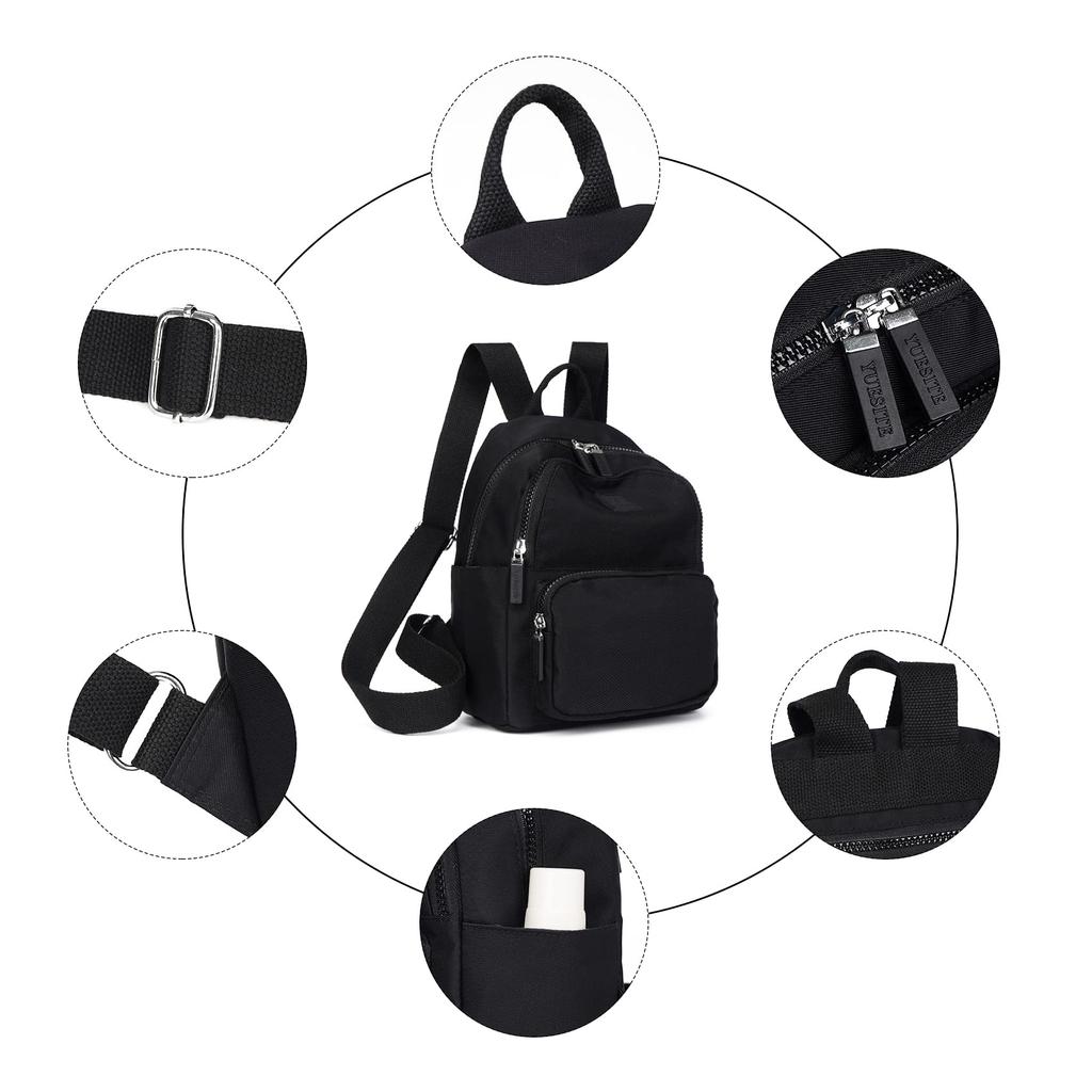 [NOTAG] Women's Small Mini Backpack, Perfect for Girls and Adults, Waterproof Nylon, Lightweight, Compact, Cute, Stylish, and Simple, Perfect for