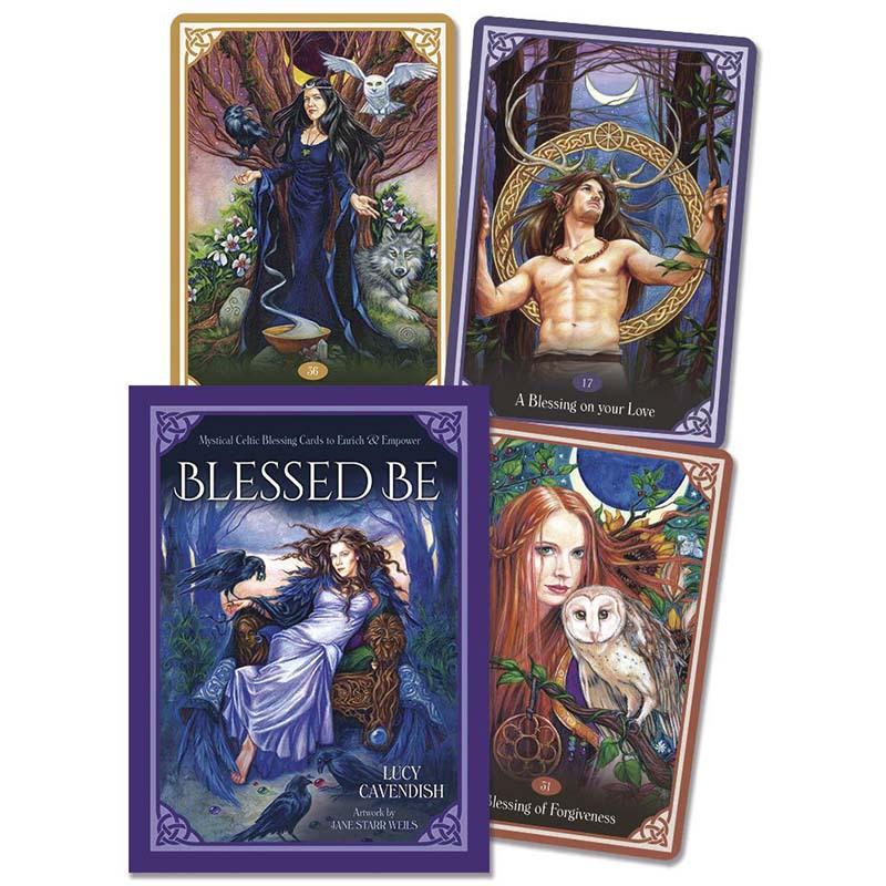 10.4*7.3cm Blessed Be Oracle Cards Leisure Party Table Game Fortune-telling Prophecy Tarot Deck 46 Pcs Oracle Cards