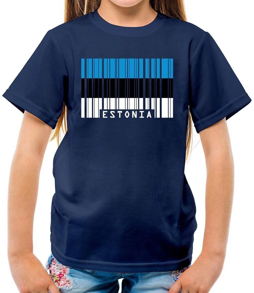 Estonia Barcode Flag - T-Shirt - Estonian Tallinn Flags Live Love 150