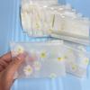 20 Daisy Patterned Frosted Plastic Zipper Bags