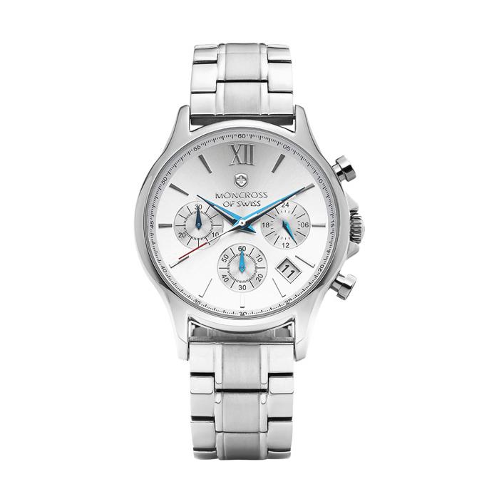 Mongkeuloseu 41Mm Men'S Chronograph Metal Wristwatch Ms3870M-Wt