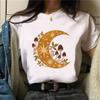 Witch Triple Moon Gothic Sun Top Women Harajuku T-shirts Girl Graphic Harajuku 2000s Clothing Graphic T Shirts Fashion  Y2K Top