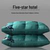 Luxury Durable Hotel Pillow: Neck Support, Non-Collapsing, Washable Feather Velvet