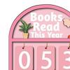 Book Read This Year Counter Sign Reading Tracker Plaque Bookshelf Decoration Handmade Wood Reading Challenge Tracker Book Lovers Gift