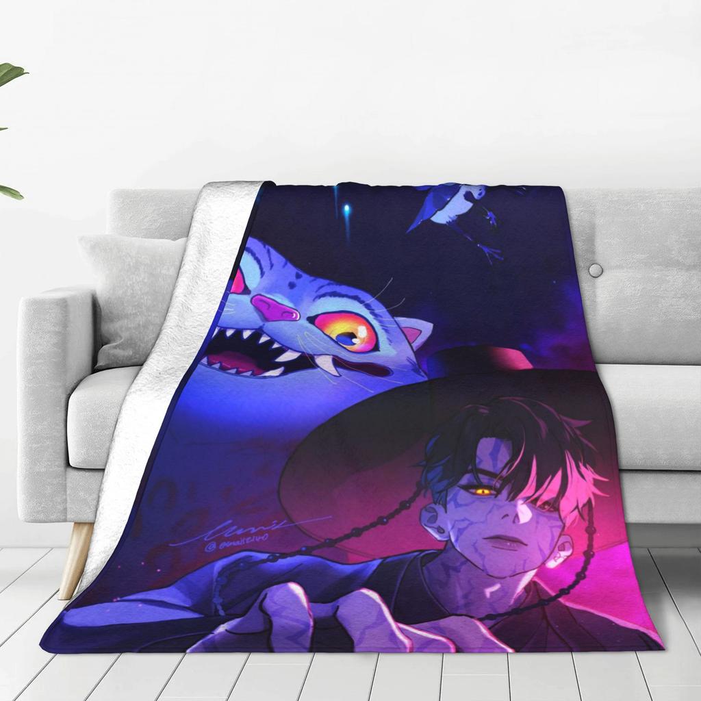Derpy Tiger & Jinu & Rumi Decke, hochwertige, superweiche Kpop-Dämonenjäger-Bettwäsche, Überwurf für Winterkinder, Street-Trend-Tagesdecke