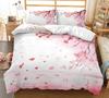 Spring Flower Duvet Cover King Size Double Bed Pink Cherry Blossom Bedding Set for Girls Teens Adults Room Decoration 3 Pcs
